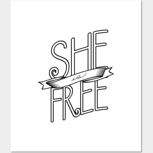 'She Is Free' Human Trafficking Shirt Posters and Art